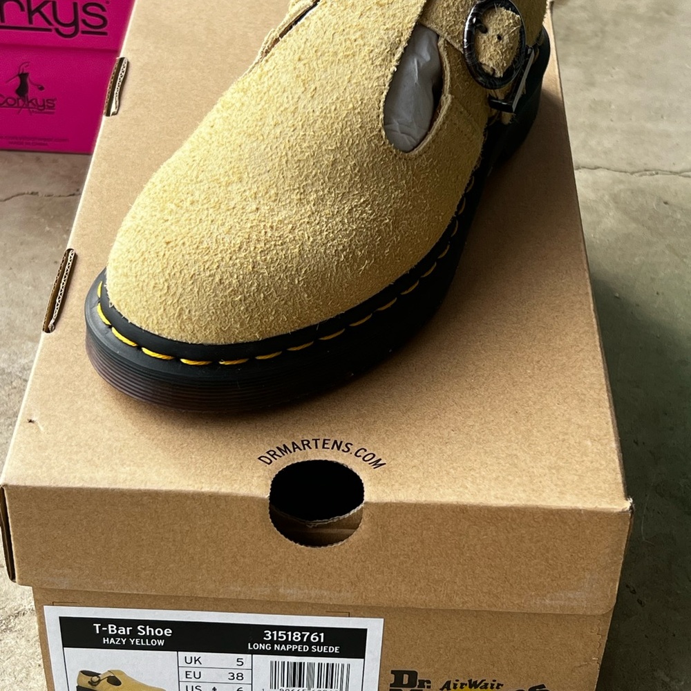 Dr. Martens Yellow Dress Shoes with Chunky Sole